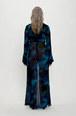 Rat & Boa Fiorella Maxi Dress Blue Multi Size S/ AU 8 for rent on The Volte - image 6