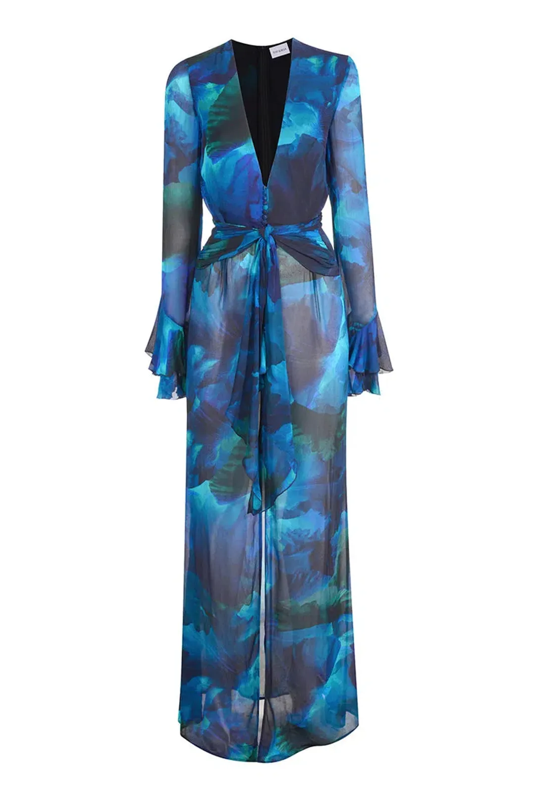 Rat & Boa Fiorella Maxi Dress Blue Multi Size S/ AU 8 for rent on The Volte - main image