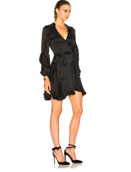 Zimmerman Winsome Flutter Robe Dress Black Size 0 / AU 8 for rent on The Volte - image 3