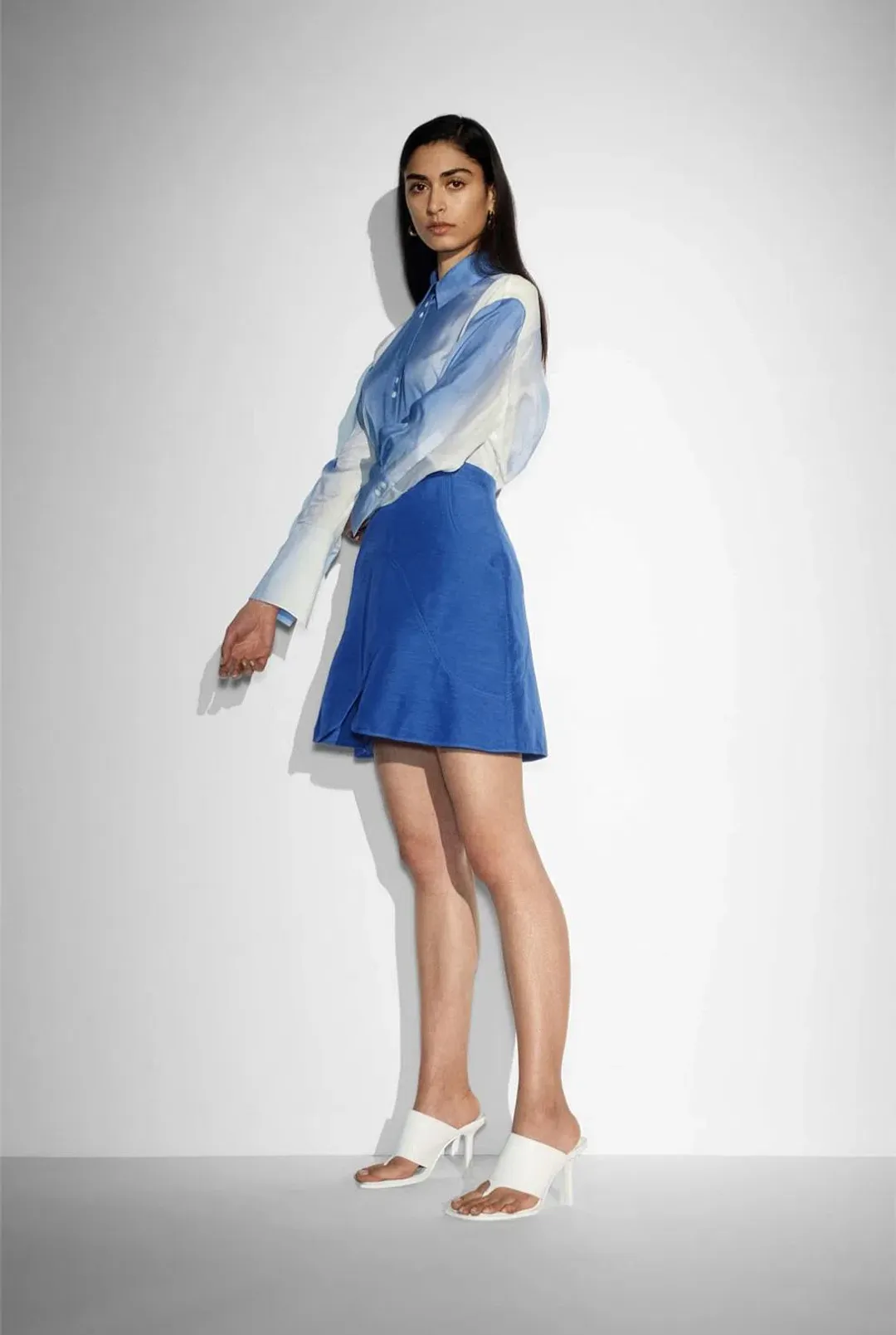 Witchery X Ellery A-line Mini Skirt Ultra Blue Size AU 14 for rent on The Volte - main image