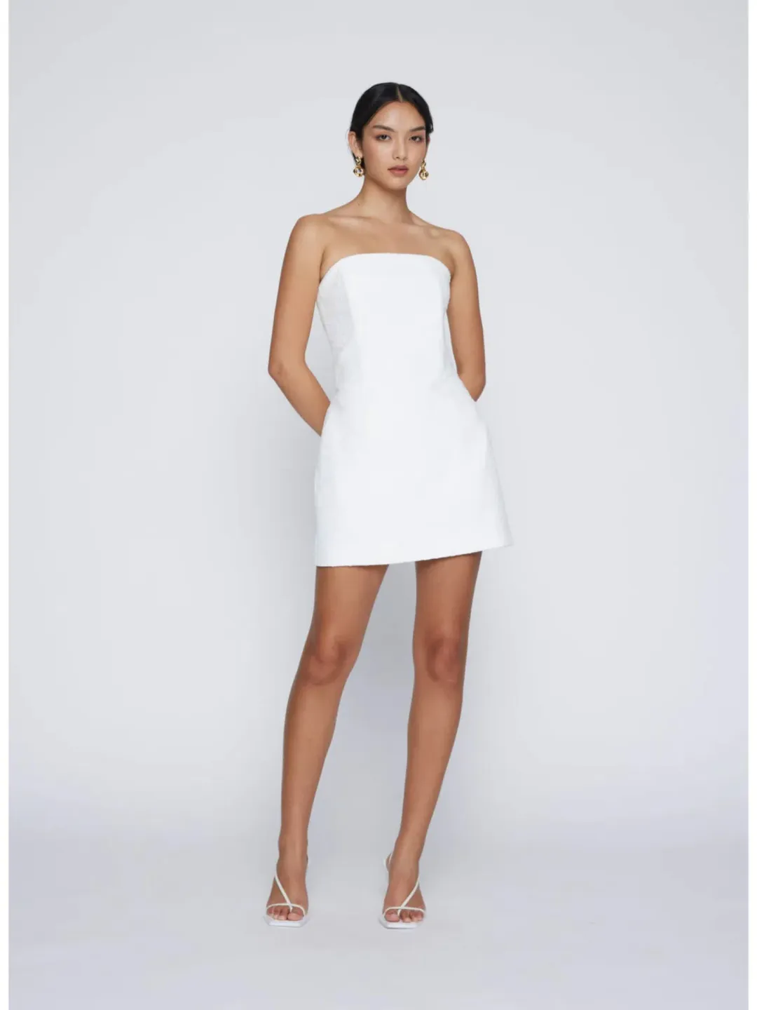Anna Quan Boucle Paris Mini Dress in White Size AU 10 for rent on The Volte - main image