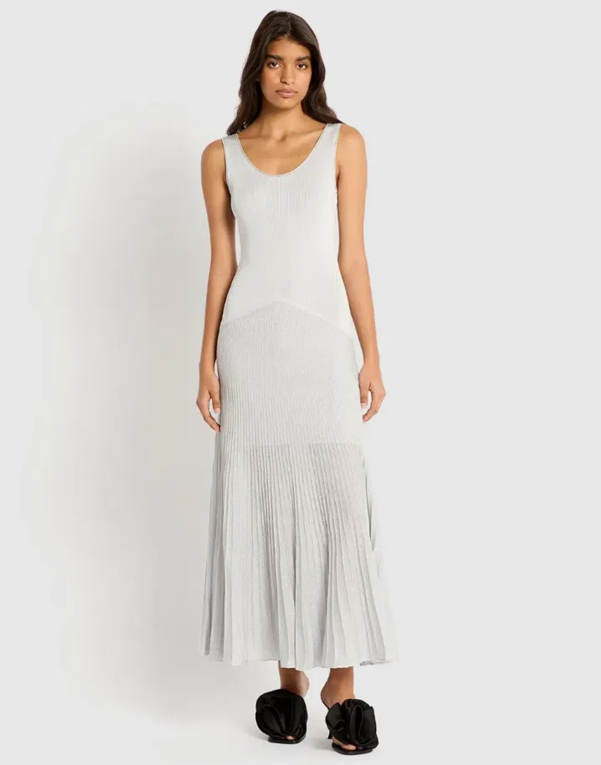 Sass & Bide Sun Energy Knit Dress Silver Size 8 for rent on The Volte - main image