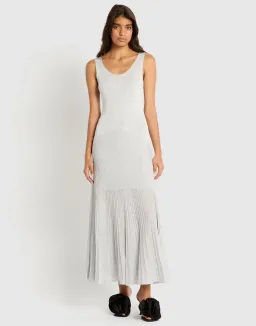 Sass & Bide Sun Energy Knit Dress Silver Size 8 for rent on The Volte - image 1