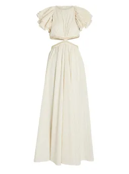 Zimmermann Anneke Cut Out Ruffle Dress Ivory Size 1 / 10 AU for rent on The Volte - image 3
