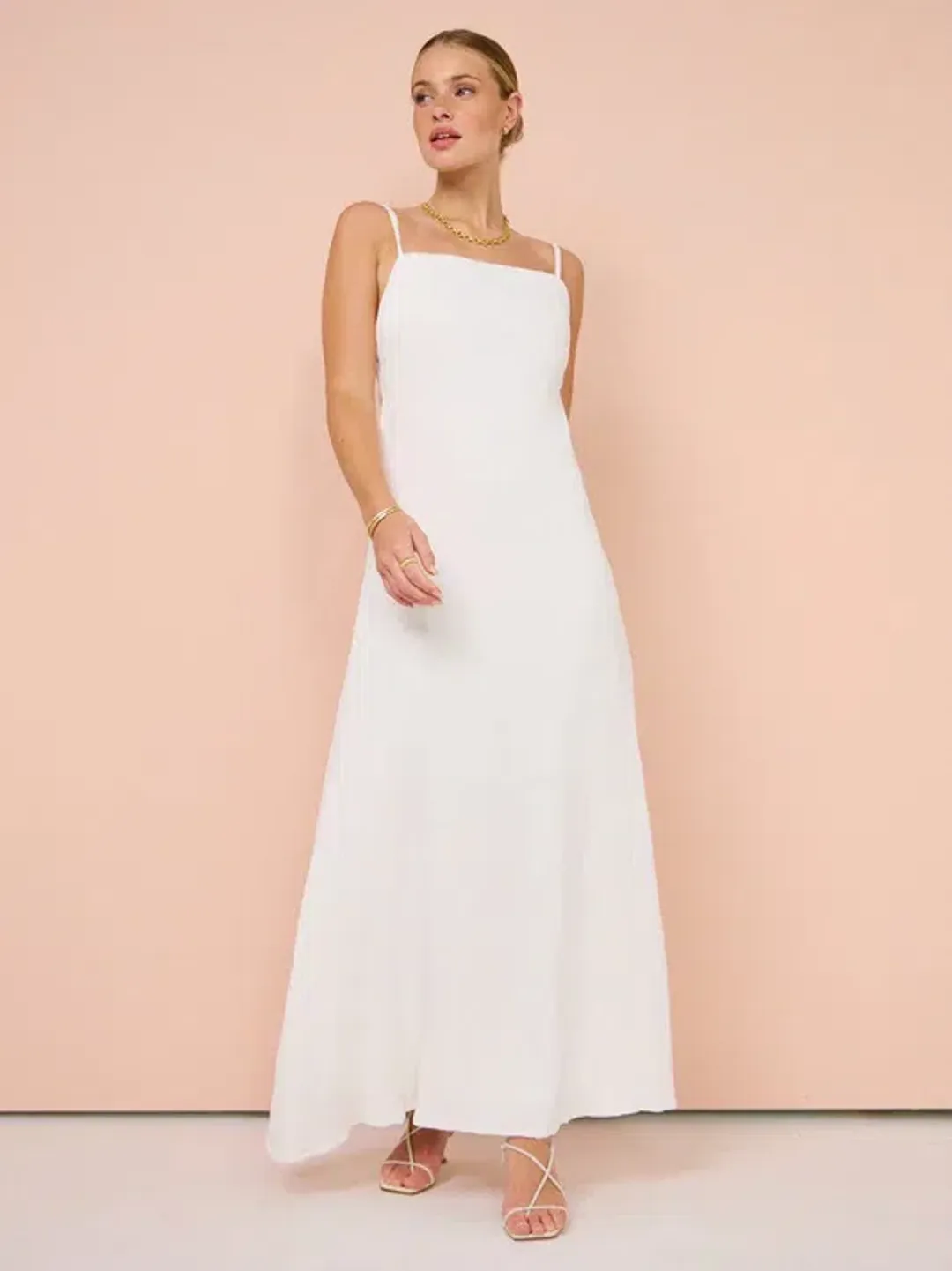 Sovere Georgia Maxi Dress White Size 8 for rent on The Volte - main image