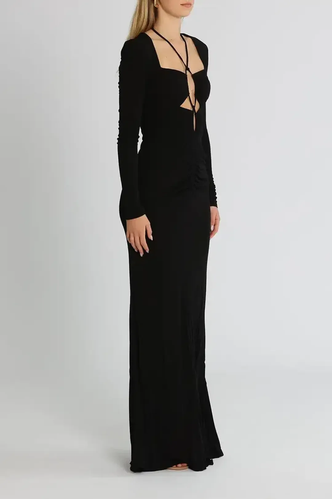 Rebecca Vallance Riccardo Gown in Black Size 8 for rent on The Volte - main image
