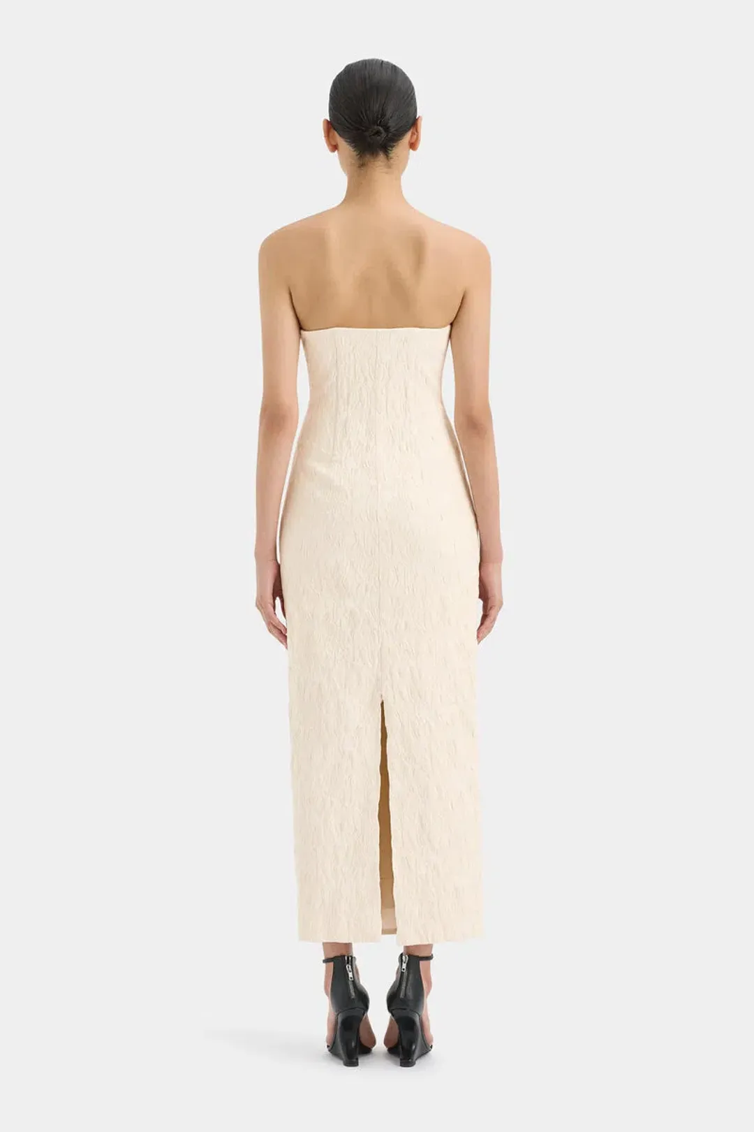 Sir The Label Etienne Column Gown Cloud Jacquard Size 0/AU 6 for rent on The Volte - main image