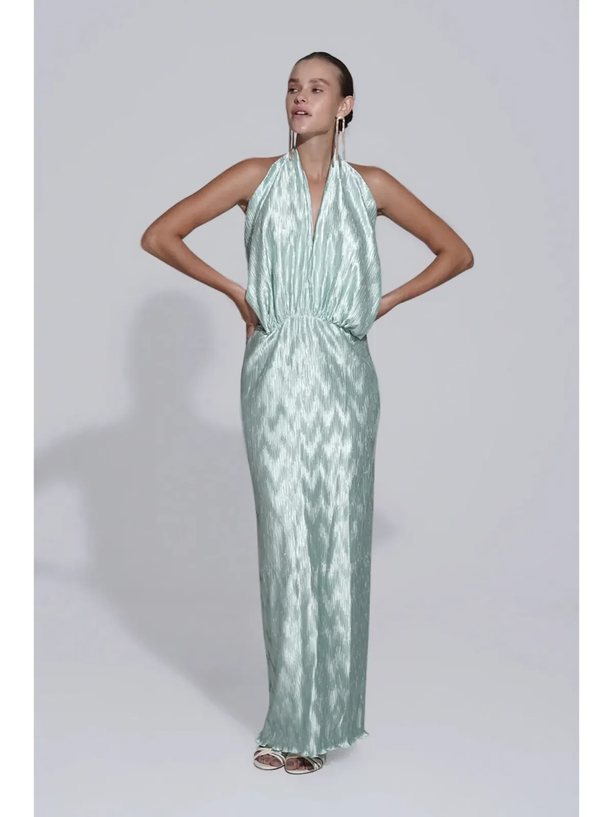 Lidee Riviera Sleeveless Gown Seamfoam Size AU 10 for rent on The Volte - main image