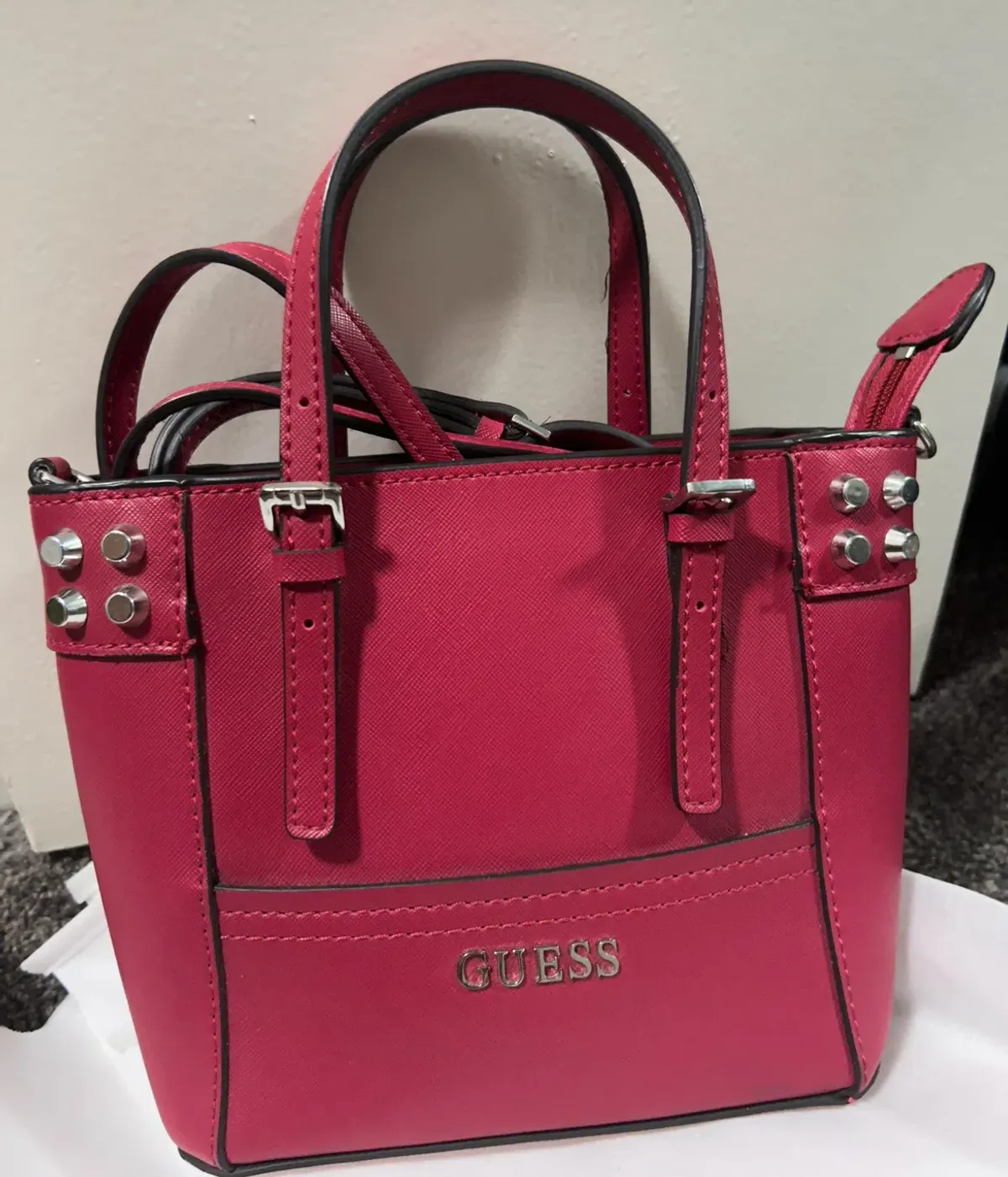 Guess Delaney Tote Bag Red for rent on The Volte - main image