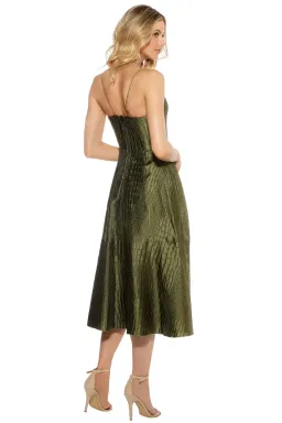 Alex Perry La Verne Silk Dress Green Size 10 for rent on The Volte - image 3