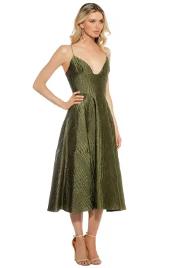 Alex Perry La Verne Silk Dress Green Size 10 for rent on The Volte - image 2