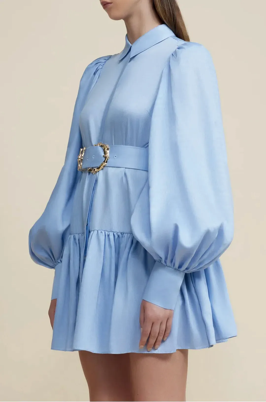 Acler Sherwood Dress Cornflower Blue Size 16 for rent on The Volte - main image
