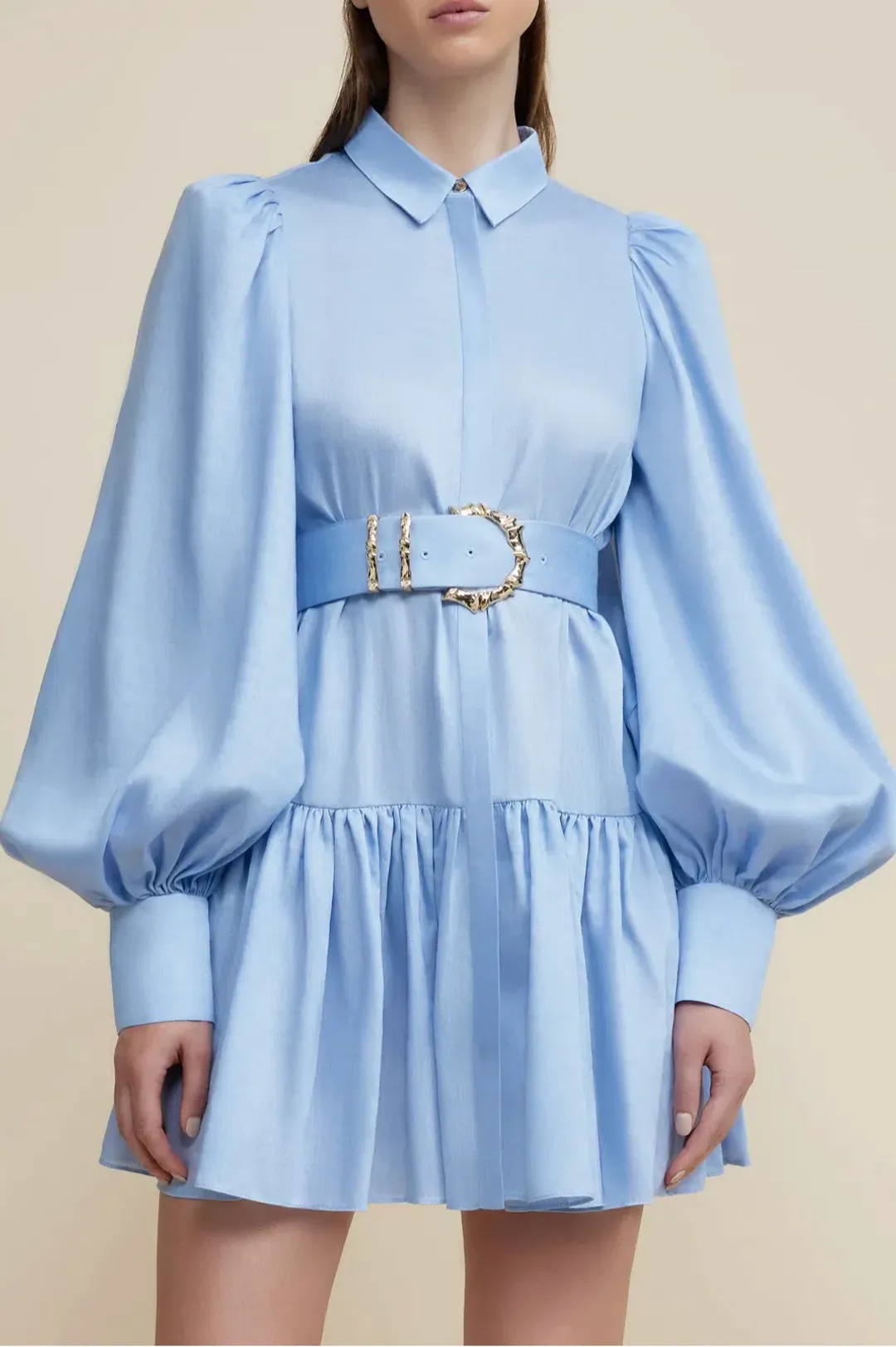 Acler Sherwood Dress Cornflower Blue Size 16 for rent on The Volte - main image