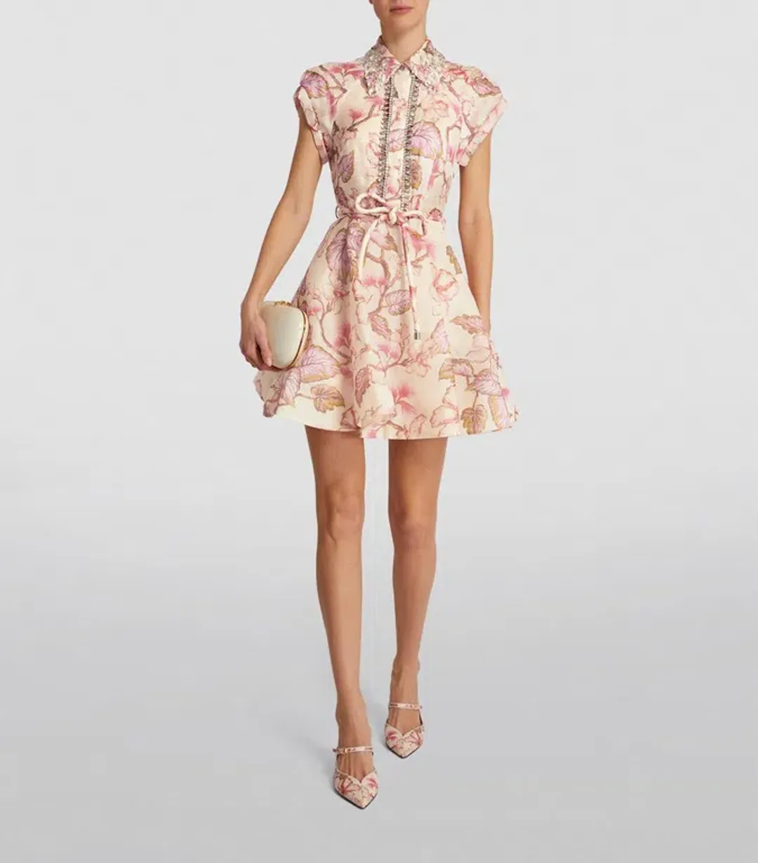 Zimmermann Matchmaker Flip Mini in Coral Hibiscus Size 0 / AU 8  for rent on The Volte - main image
