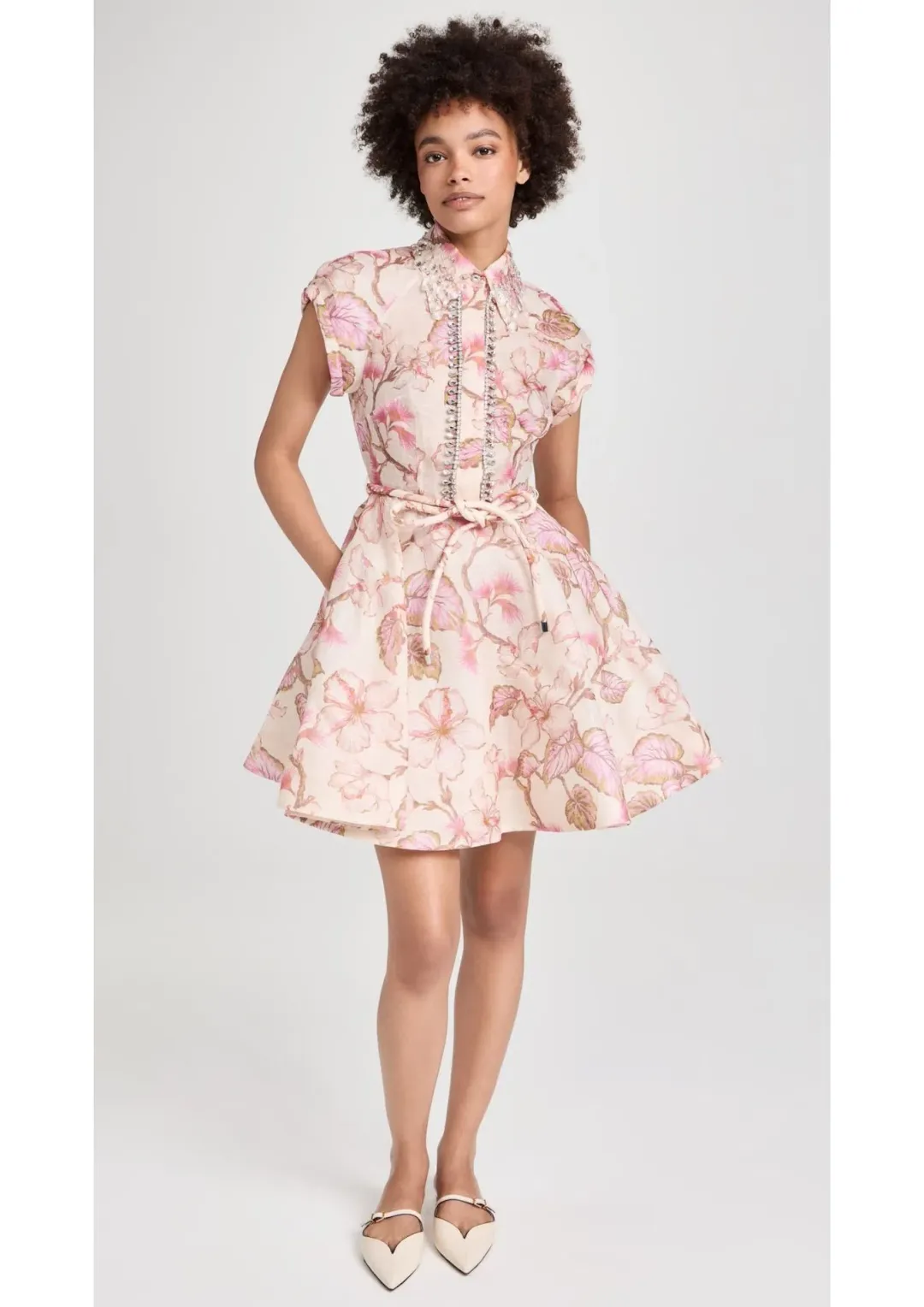 Zimmermann Matchmaker Flip Mini in Coral Hibiscus Size 0 / AU 8  for rent on The Volte - main image
