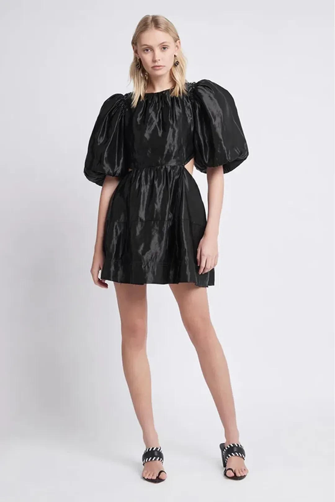 Aje Relic Beaded Dress Black Size 6 for rent on The Volte - main image