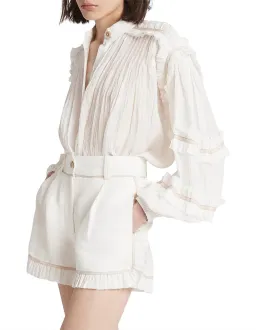 Aje Harvest Blouse White Size 8 for rent on The Volte - image 4