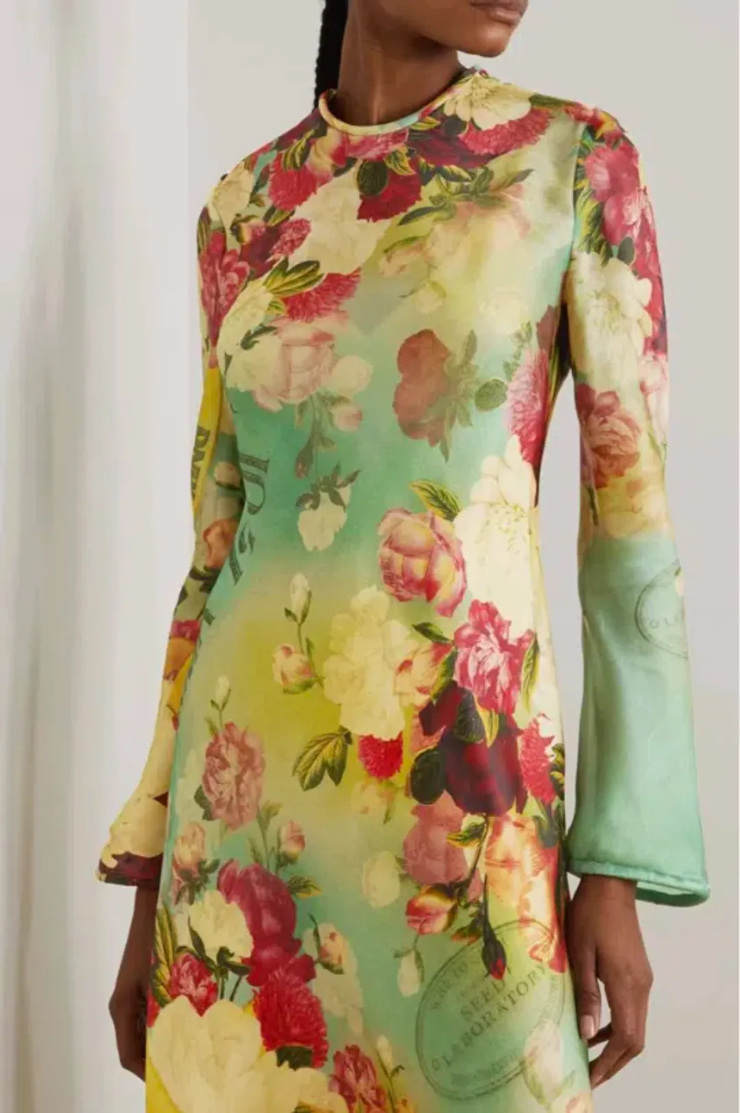 Zimmermann Wonderland Bias Silk Maxi Dress Peony Garden Floral Size 0P / AU 6 for rent on The Volte - main image