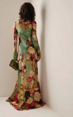 Zimmermann Wonderland Bias Silk Maxi Dress Peony Garden Floral Size 0P / AU 6 for rent on The Volte - image 2