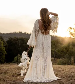 We Are Reclamation Much Love Gown Cream One Size for rent on The Volte - image 2