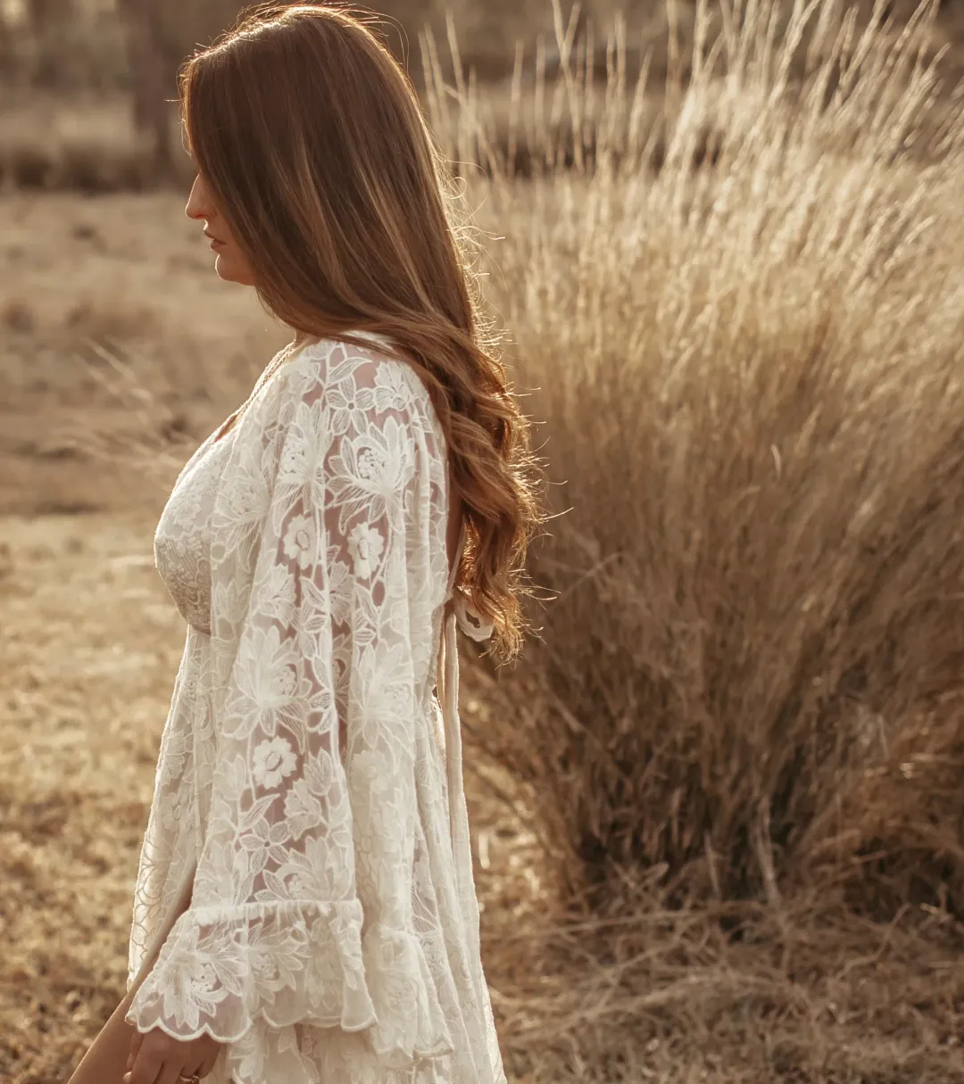 We Are Reclamation Much Love Gown Cream One Size for rent on The Volte - main image