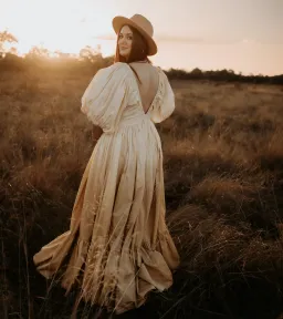 Rooh Collective Birthday Gown in Sun Ombre Size 10 for rent on The Volte - image 4