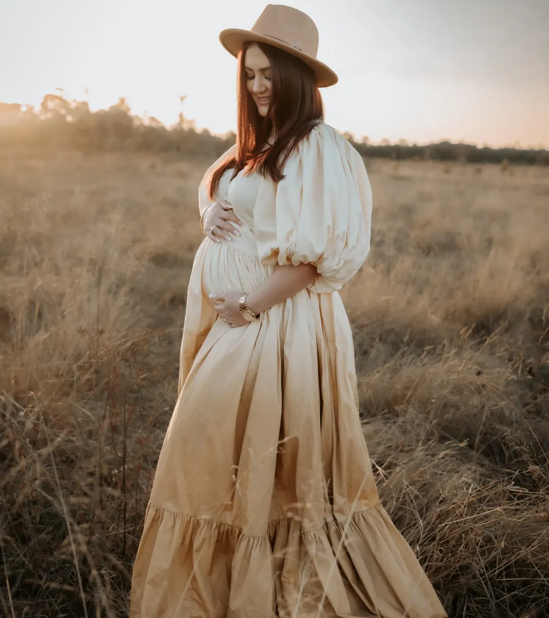 Rooh Collective Birthday Gown in Sun Ombre Size 10 for rent on The Volte - main image