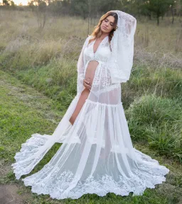 We Are Reclamation Bloom Where You Are Gown White One Size for rent on The Volte - image 1