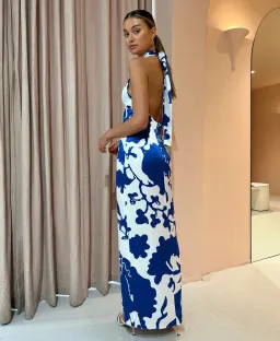 Sir The Label Esme Halter Dress Merce Abstract Print Size 8 for rent on The Volte - image 3