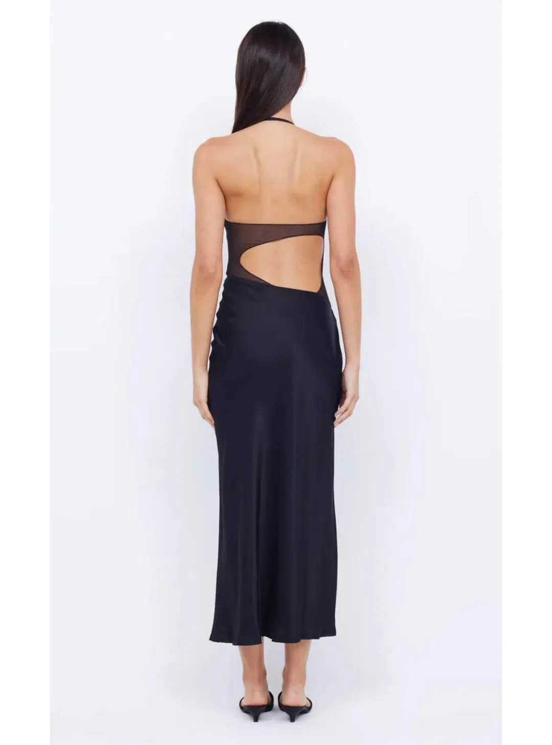 Bec & Bridge Marina Asym Maxi Dress Black Size AU 8  for rent on The Volte - main image
