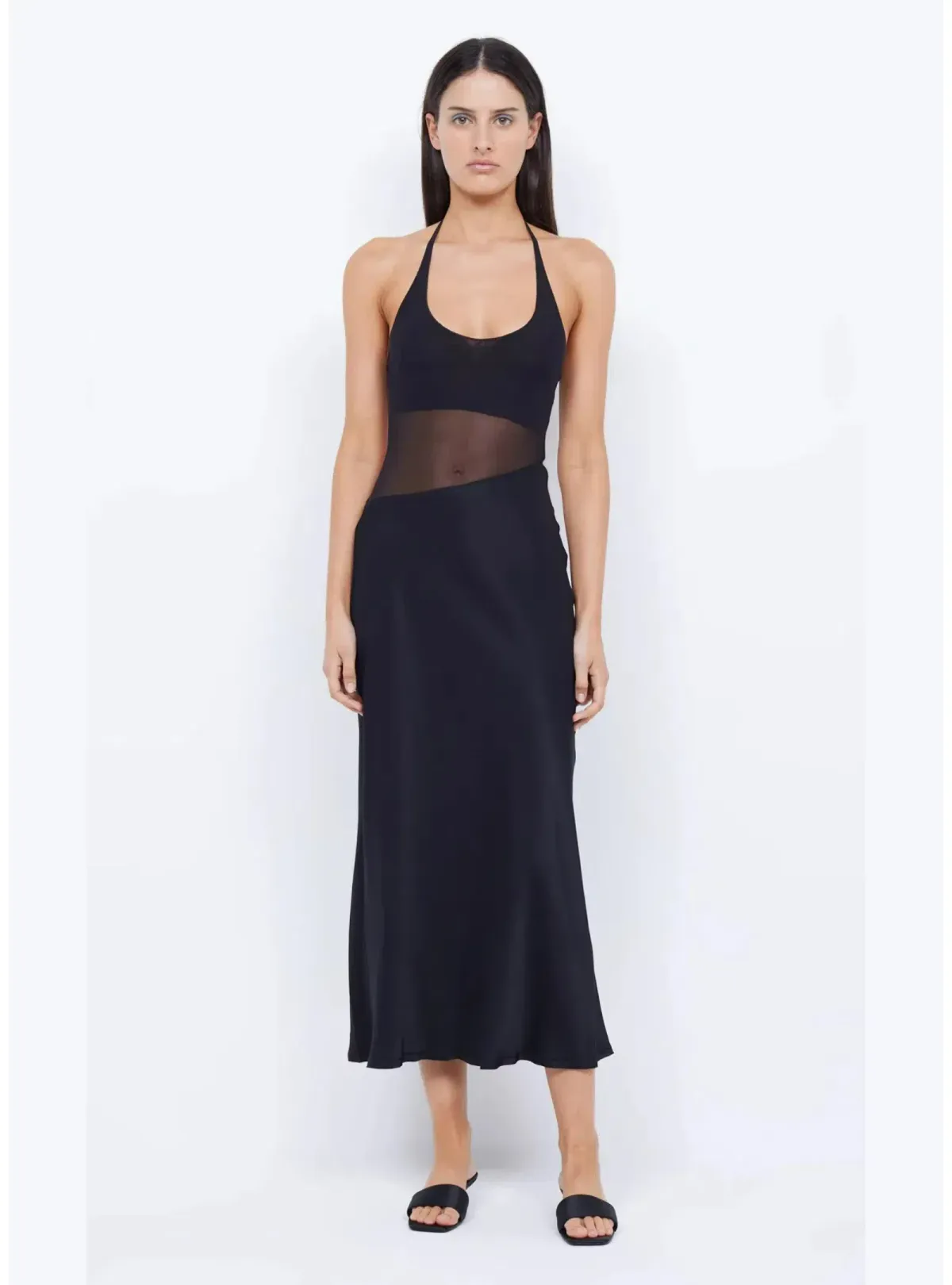 Bec & Bridge Marina Asym Maxi Dress Black Size AU 8  for rent on The Volte - main image