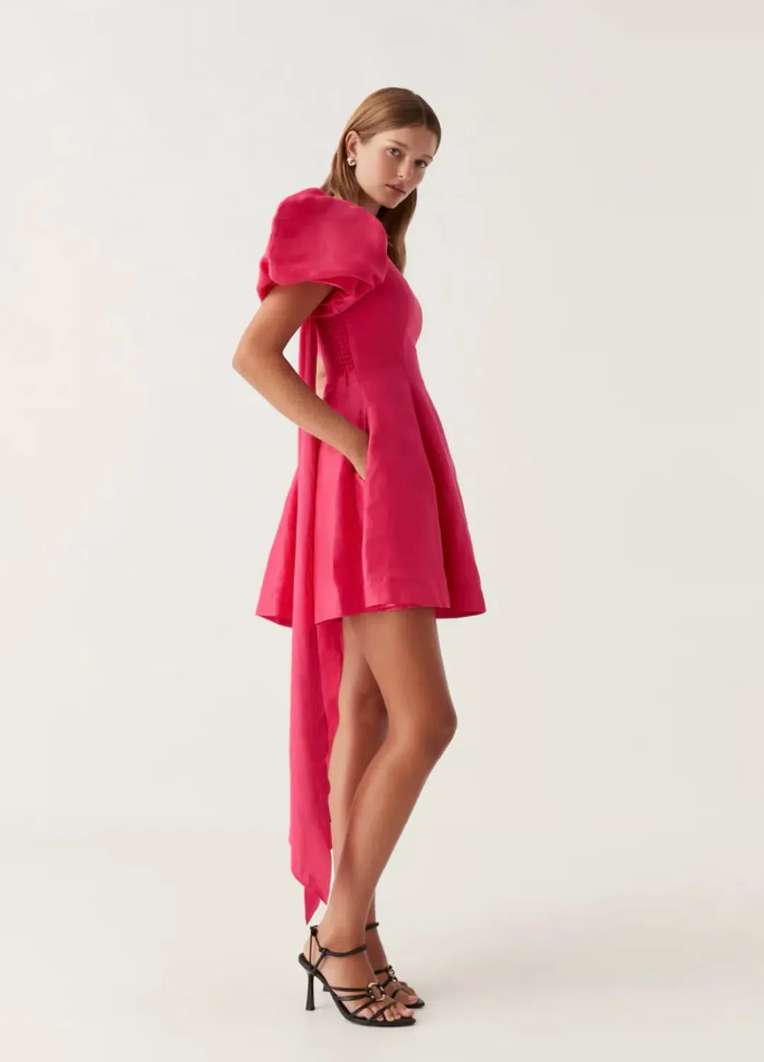 Aje Arista Tulip Sleeve Mini Dress Size 12  for rent on The Volte - main image