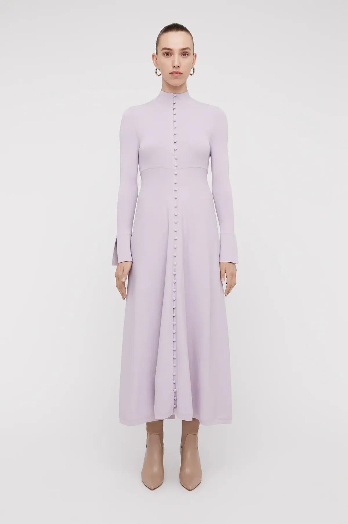 Scanlan Theodore Polo Dress Mauve Size 6 for rent on The Volte - main image