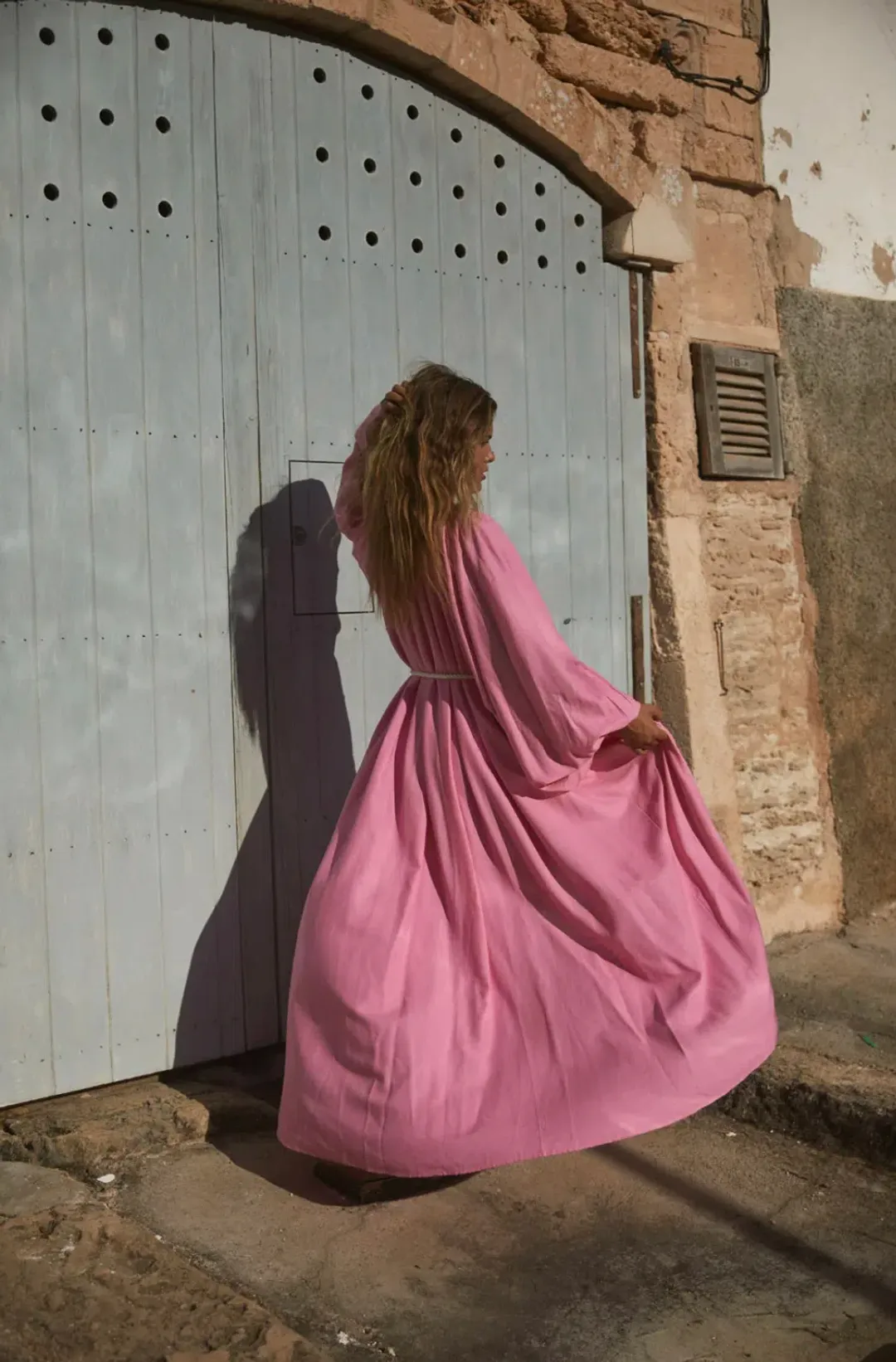La Boheme Camila Maxi Dress in Begonia Pink One Size for rent on The Volte - main image
