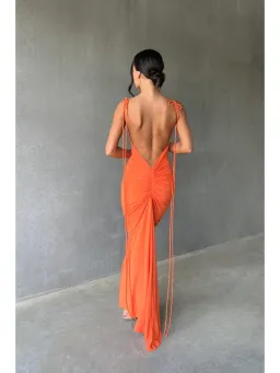 Melani The Label Zahara Dress Orange Size AU 8 for rent on The Volte - image 3