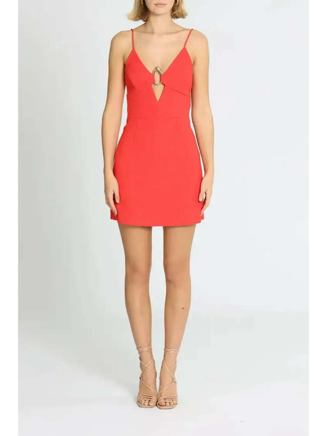Rebecca Vallance Romy Mini Dress in Red Size AU 6 for rent on The Volte - main image