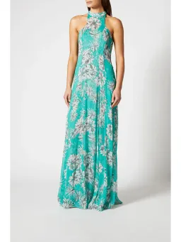 Scanlan Theodore Silk Georgette Floral Dress Spearmint Size AU 12 for rent on The Volte - image 1