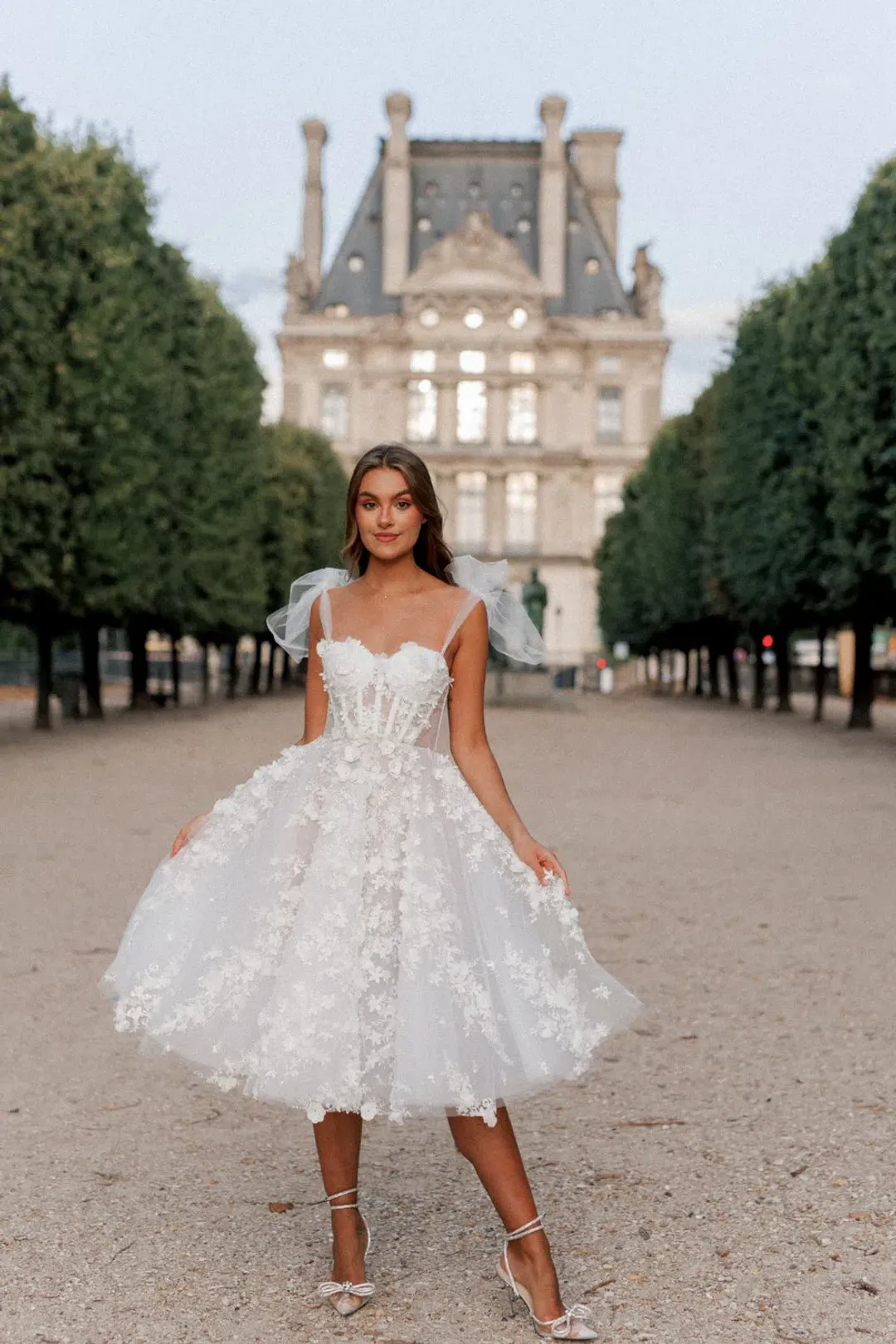Rosie Etienne Sofia Midi Dress White Size 8 for rent on The Volte - main image