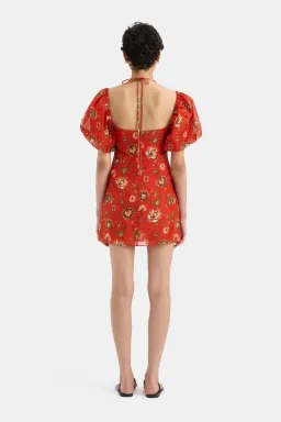 Sir the Label Reyes Puff Sleeve Mini Dress Cactus Flower Size 0 / AU 6 for rent on The Volte - image 2