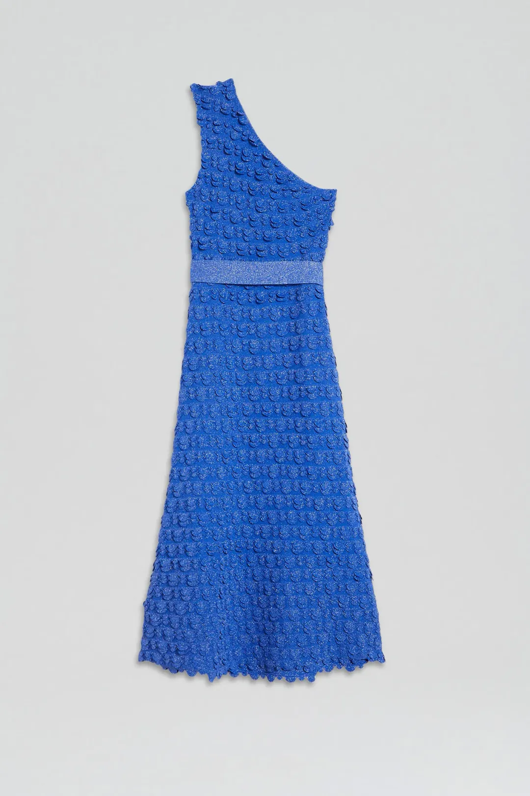 Scanlan Theodore Sparkle One Shoulder Midi Dress Blue Size S / AU 8 for rent on The Volte - main image