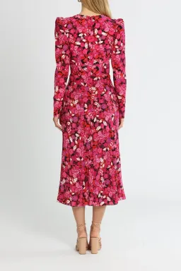 Rebecca Vallance Bramble Midi Dress Pink Floral Size 16 for rent on The Volte - image 3