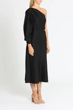 Arnsdorf Wendy Midi Dress in Black Size 12 for rent on The Volte - image 2