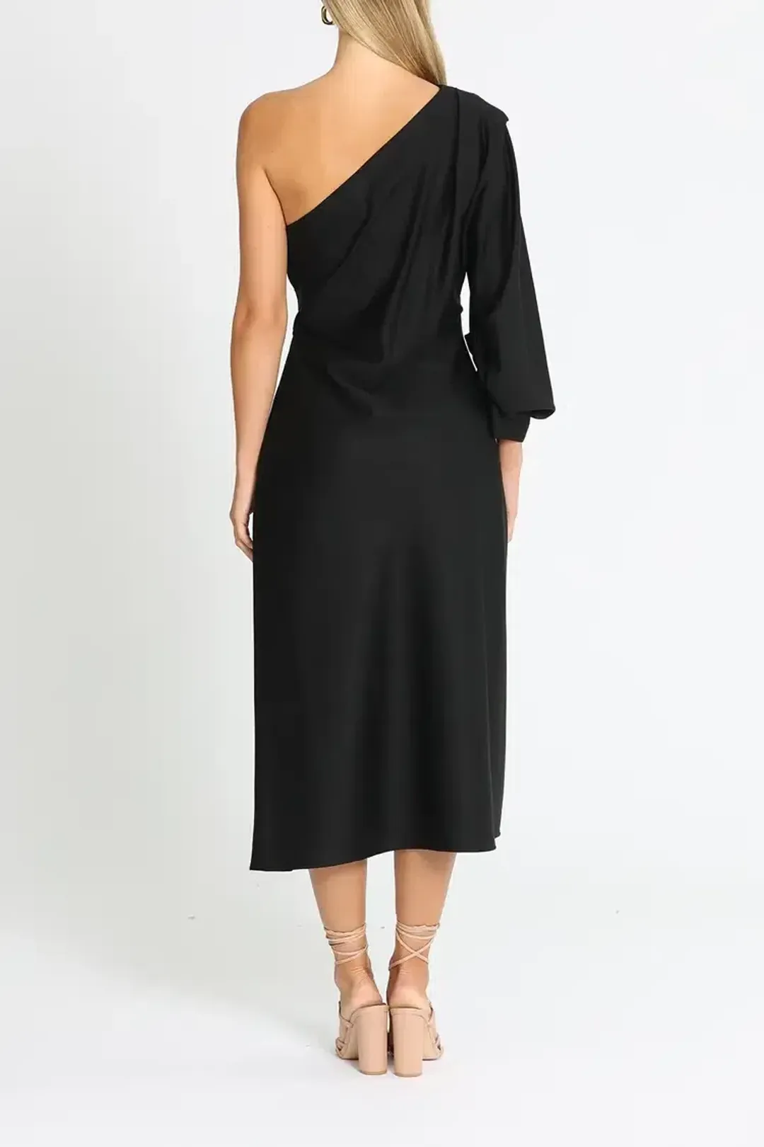 Arnsdorf Wendy Midi Dress in Black Size 8 for rent on The Volte - main image