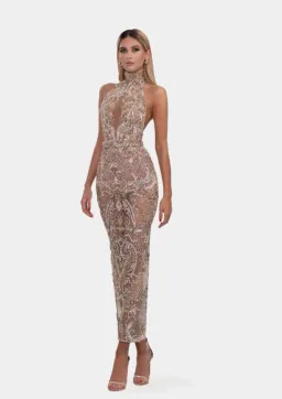 Albina Dyla Maxi Sleeveless Dress Beaded Size 36 / AU 8 for rent on The Volte - image 1