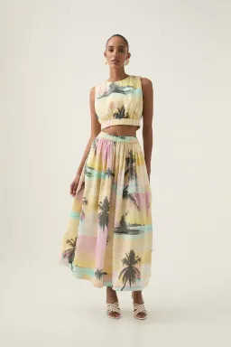 Aje Nicolette Maxi Skirt and Nicolette Elasticated Top set - size 8 for rent on The Volte - image 1