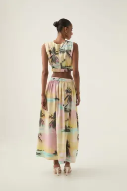 Aje Nicolette Maxi Skirt and Nicolette Elasticated Top set - size 8 for rent on The Volte - image 3