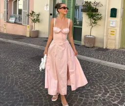 House of CB Carmen Bustier Sun Dress Baby Pink Size XS / AU 6-8 for rent on The Volte - image 6
