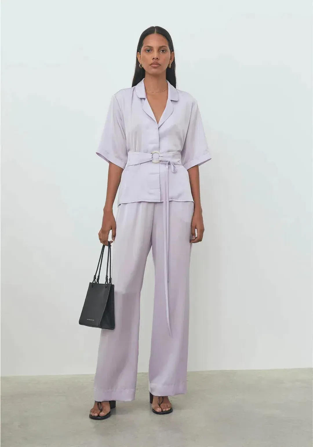 Viktoria and Woods Odyssey Shirt (00 - AU 4) & Pilot Pants (1 - AU 8) in Lavender  for rent on The Volte - main image
