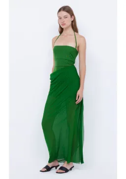 Bec & Bridge Aida Draped Maxi Dress Pine Green Size 8 for rent on The Volte - image 1
