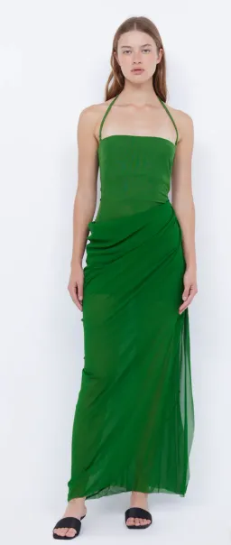 Bec & Bridge Aida Draped Maxi Dress Pine Green Size 8 for rent on The Volte - image 2